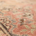 Vintage Isparta Turkish Area Rug 6x9 ft — Beige & Red Floral