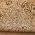 Vintage Isparta Turkish Area Rug 7x10 ft — Beige & Brown Floral