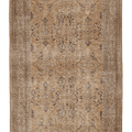 Vintage Isparta Turkish Area Rug 6x10 ft — Brown & Beige Floral