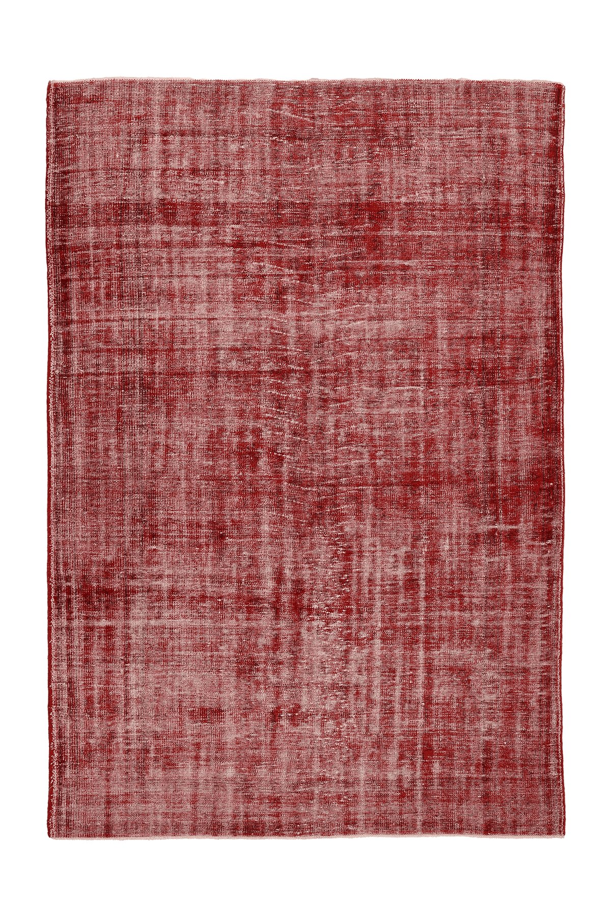 Vintage Isparta Turkish Area Rug 6x9 ft — Red Overdyed