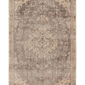 Vintage Isparta Turkish Area Rug 5x9 ft — Beige & Brown Floral