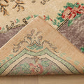 Vintage Isparta Turkish Area Rug 5x8 ft — Gray & Beige Floral