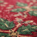 Vintage Isparta Turkish Area Rug 6x9 ft — Red & Green Floral