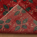 Vintage Isparta Turkish Area Rug 7x10 ft — Red & Green Geometric