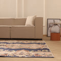 Vintage Isparta Turkish Area Rug 7x7 ft — Gray & Brown Floral