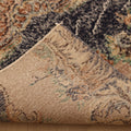 Vintage Isparta Turkish Area Rug 7x7 ft — Gray & Brown Floral
