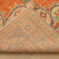 Vintage Manisa Turkish Area Rug 6x9 ft — Orange & Blue Floral
