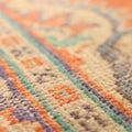 Vintage Manisa Turkish Area Rug 6x9 ft — Orange & Blue Floral