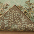 Vintage Isparta Turkish Area Rug 6x10 ft — Green & Brown Floral