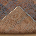 Vintage Manisa Turkish Area Rug 6x9 ft — Blue & Brown Floral