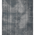 Vintage Isparta Turkish Area Rug 6x9 ft — Blue & Gray Overdyed