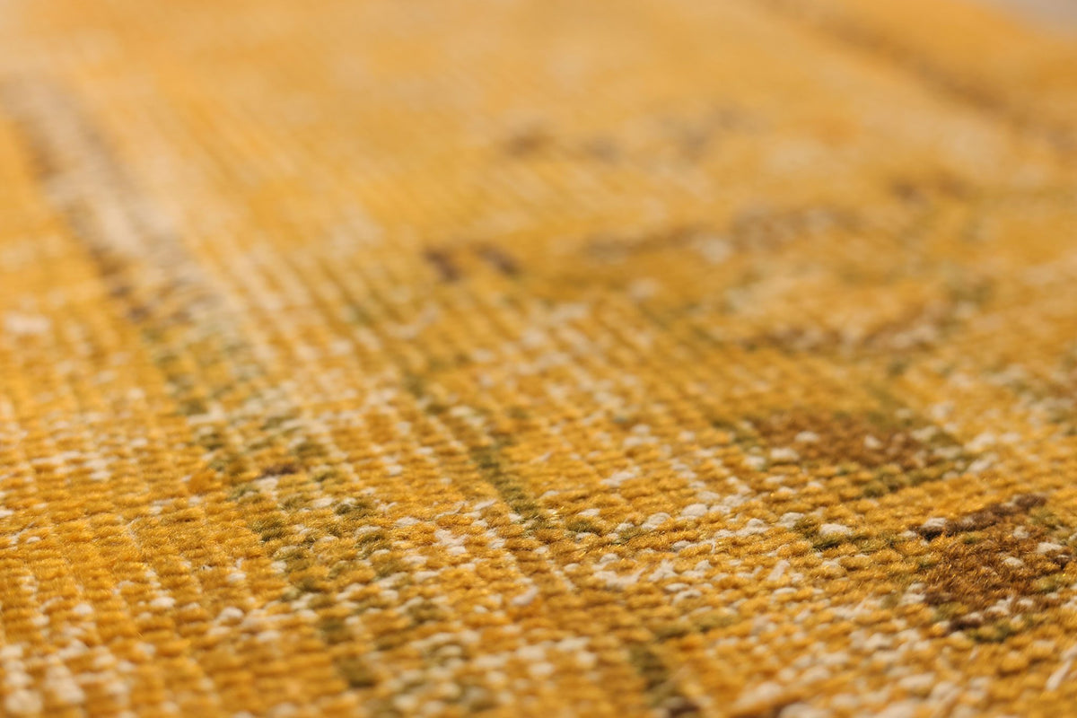 Vintage Isparta Turkish Area Rug 7x9 ft — Orange & Beige Overdyed