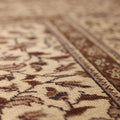 Vintage Kayseri Turkish Area Rug 7x10 ft — Beige & Brown Floral