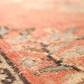 Vintage Manisa Turkish Area Rug 6x9 ft — Orange & Beige Floral