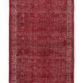 Vintage Isparta Turkish Area Rug 5x9 ft — Red Floral