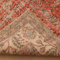 Vintage Isparta Turkish Area Rug 6x9 ft — Red & Beige Floral