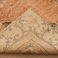 Vintage Isparta Turkish Area Rug 7x10 ft — Orange & Beige Floral