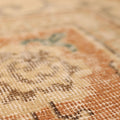 Vintage Isparta Turkish Area Rug 7x10 ft — Orange & Beige Floral