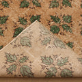 Vintage Isparta Turkish Area Rug 7x9 ft — Beige & Green Floral
