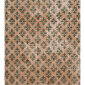 Vintage Isparta Turkish Area Rug 7x9 ft — Beige & Green Floral