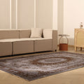 Vintage Isparta Turkish Area Rug 6x10 ft — Gray & Brown Floral