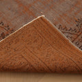 Vintage Manisa Turkish Area Rug 6x9 ft — Brown & Orange Floral