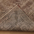 Vintage Isparta Turkish Area Rug 6x9 ft — Brown & Gray Floral