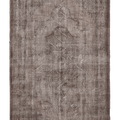 Vintage Isparta Turkish Area Rug 6x9 ft — Brown & Gray Floral