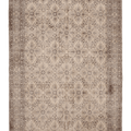 Vintage Isparta Turkish Area Rug 7x10 ft — Beige & Brown Floral