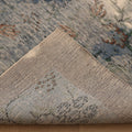 Vintage Isparta Turkish Area Rug 6x9 ft — Blue & Gray Floral