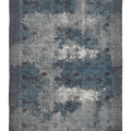 Vintage Isparta Turkish Area Rug 6x9 ft — Blue & Gray Floral