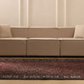 Vintage Isparta Turkish Area Rug 6x9 ft — Gray & Red Overdyed