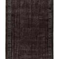 Vintage Isparta Turkish Area Rug 6x9 ft — Gray & Red Overdyed