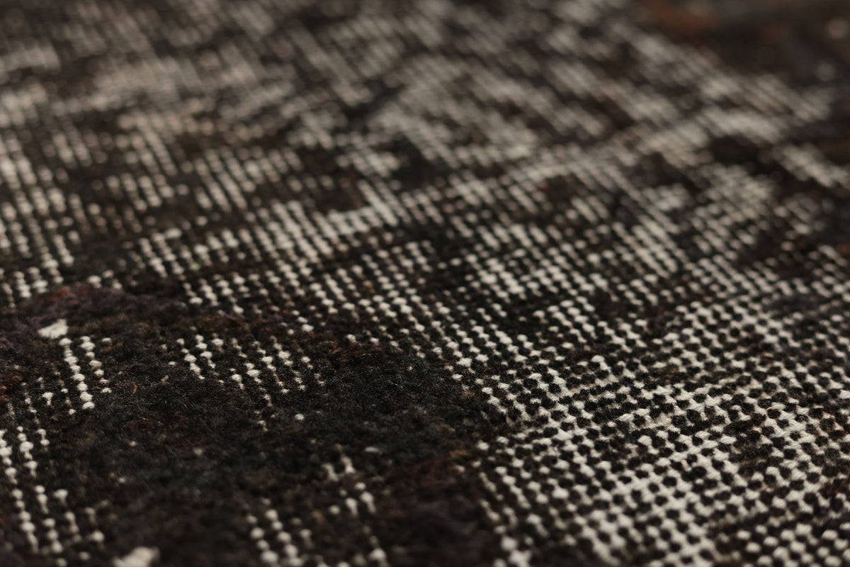 Vintage Isparta Turkish Area Rug 6x10 ft — Gray & Brown Overdyed