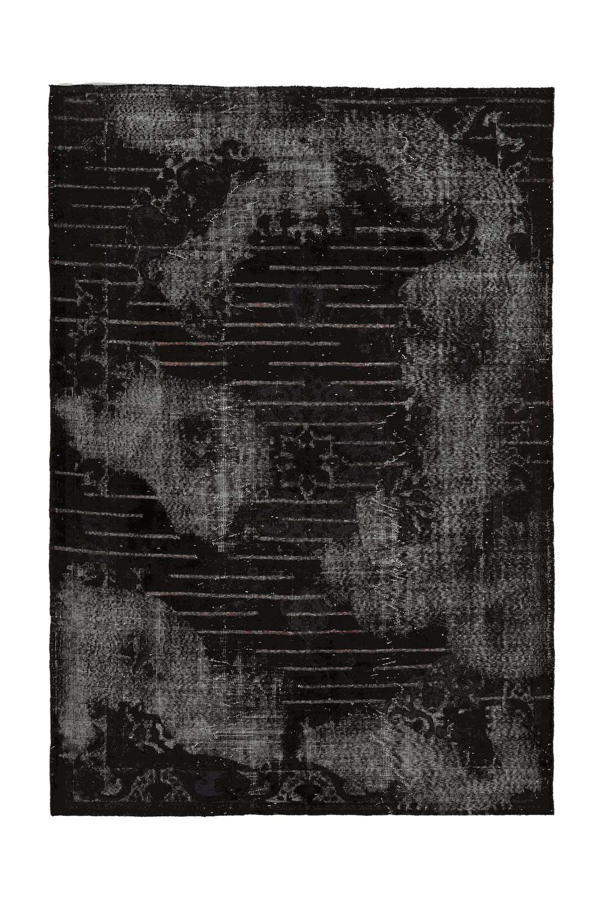 Vintage Isparta Turkish Area Rug 6x10 ft — Gray & Brown Overdyed