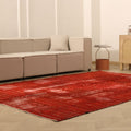 Vintage Isparta Turkish Area Rug 7x10 ft — Red Overdyed