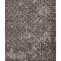 Vintage Isparta Turkish Area Rug 7x10 ft — Gray & Brown Floral