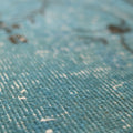 Vintage Isparta Turkish Area Rug 6x9 ft — Blue & Green Overdyed