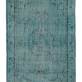 Vintage Isparta Turkish Area Rug 6x9 ft — Blue & Green Overdyed