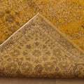 Vintage Isparta Turkish Area Rug 5x9 ft — Yellow & Brown Floral