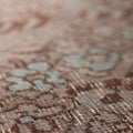 Vintage Isparta Turkish Area Rug 7x9 ft — Gray & Brown Floral