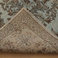 Vintage Isparta Turkish Area Rug 6x10 ft — Blue & Gray Floral