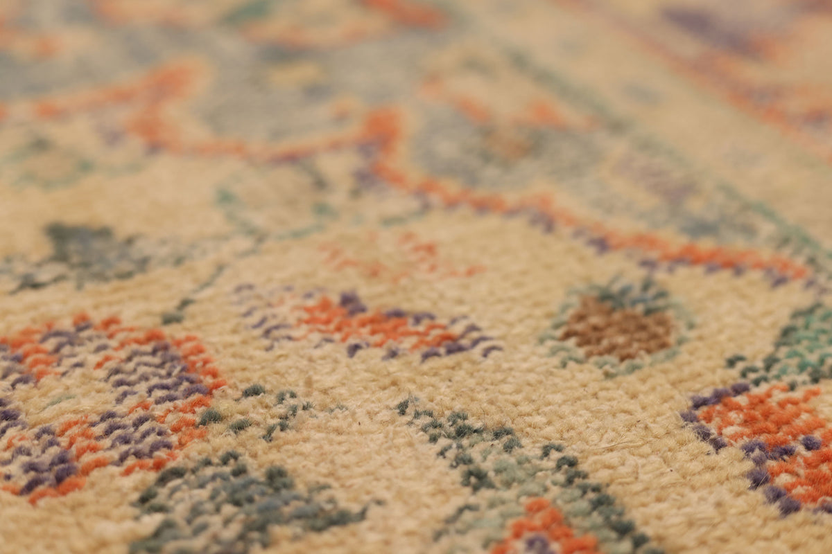 Vintage Manisa Turkish Area Rug 6x9 ft — Red & Beige Distressed