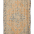 Vintage Manisa Turkish Area Rug 6x10 ft — Orange & Green Floral
