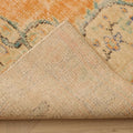 Vintage Manisa Turkish Area Rug 6x8 ft — Orange & Beige Floral