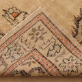 Vintage Isparta Turkish Area Rug 6x9 ft — Beige & Brown Floral
