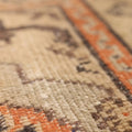 Vintage Isparta Turkish Area Rug 6x9 ft — Beige & Brown Floral