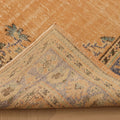 Vintage Manisa Turkish Area Rug 6x9 ft — Orange & Blue Floral