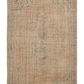 Vintage Manisa Turkish Area Rug 6x8 ft — Brown & Beige Floral