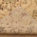 Vintage Isparta Turkish Area Rug 5x9 ft — Beige & Green Floral